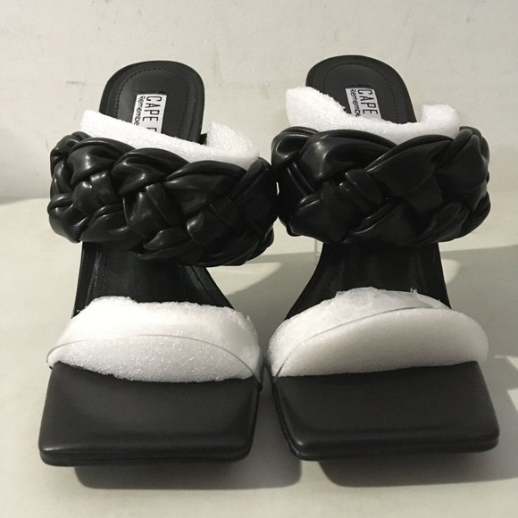 NWT CAPE ROBBIN ZIMMER CLEAR CHUNKY BLOCK HEELS BLACK‎ 5.5 - Picture 9 of 13